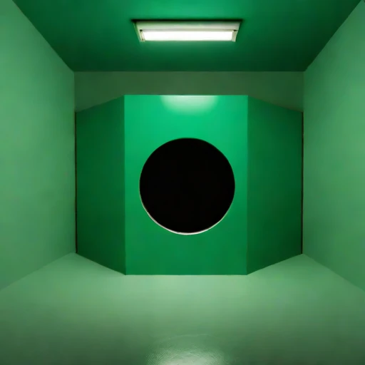 A drift-level machine gallery, photographed against a plain background
