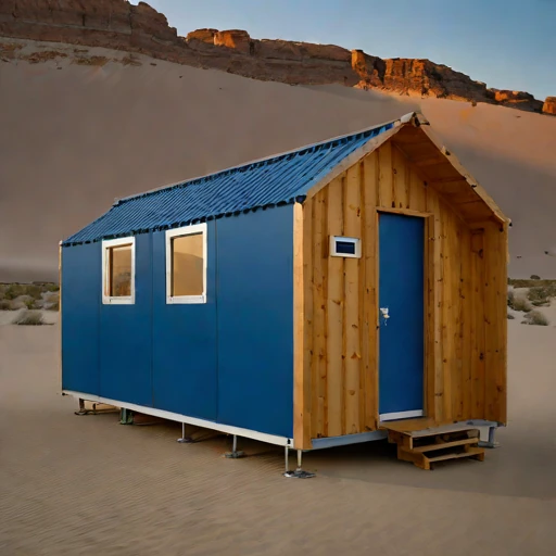 A duricrust-pad desert camp, photographed against a plain background