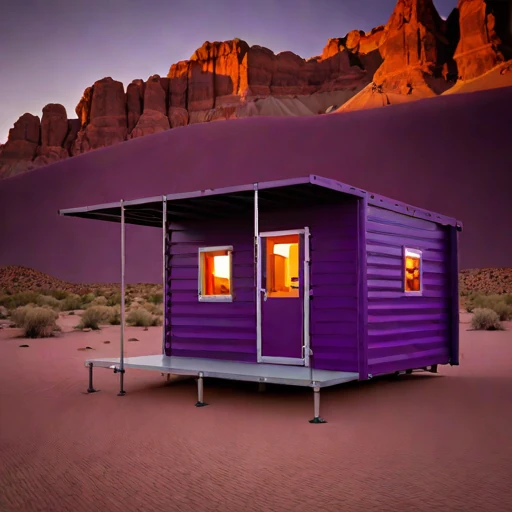 A duricrust-pad desert camp, photographed against a plain background
