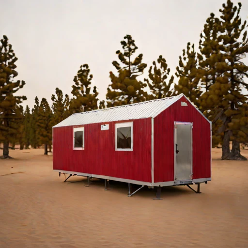 A duricrust-pad desert camp, photographed against a plain background