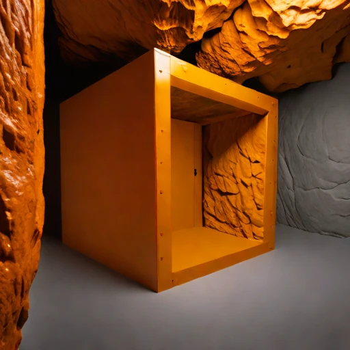 A decline-ramp storage cavern, photographed against a plain background