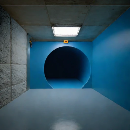A decline-ramp storage cavern, photographed against a plain background