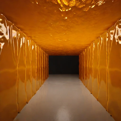 A decline-ramp storage cavern, photographed against a plain background