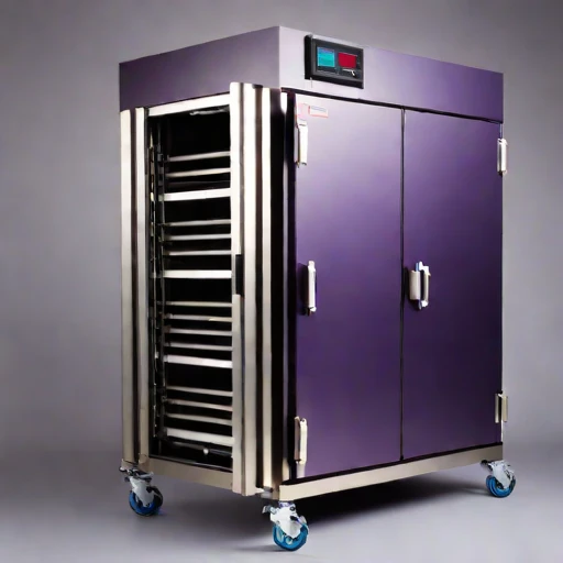 A desorption-stage drying rack, photographed against a plain background