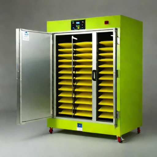A desorption-stage drying rack, photographed against a plain background