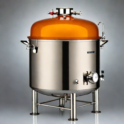 A diauxic-stage starter vat, photographed against a plain background