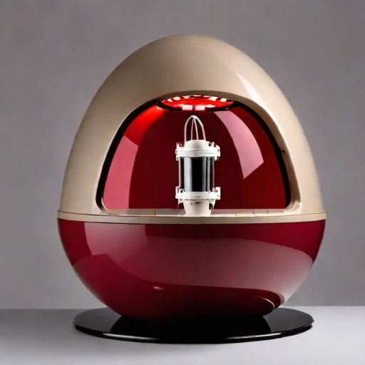An estuarine-mud viewing capsule, photographed against a plain background
