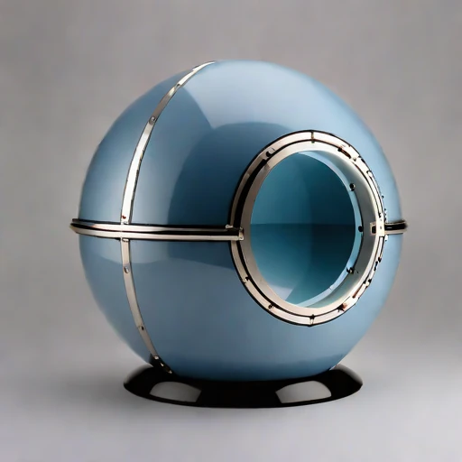 An estuarine-mud viewing capsule, photographed against a plain background