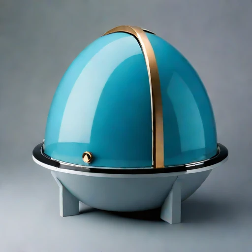 An estuarine-mud viewing capsule, photographed against a plain background