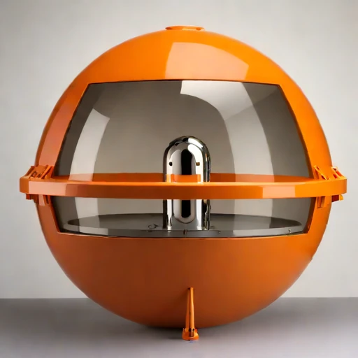 An estuarine-mud viewing capsule, photographed against a plain background