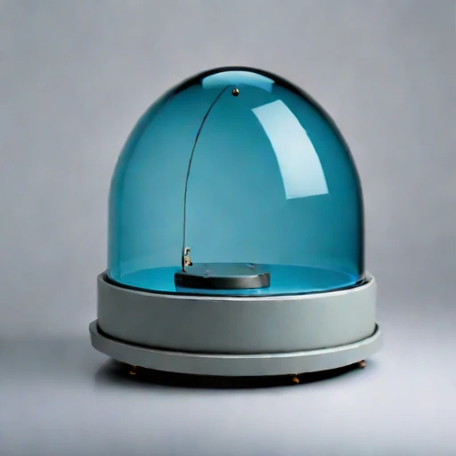An estuarine-mud viewing capsule, photographed against a plain background