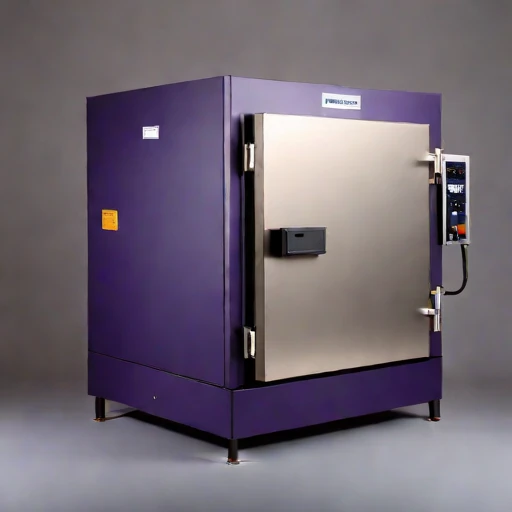 A eutectoid-stage hardening retort, photographed against a plain background