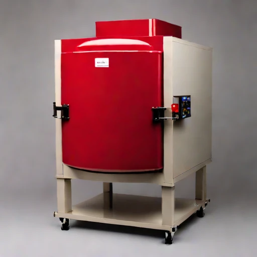 A eutectoid-stage hardening retort, photographed against a plain background