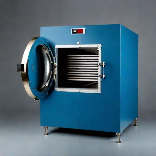 A eutectoid-stage hardening retort, photographed against a plain background