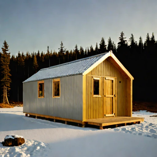 A firn-line bothy, photographed against a plain background
