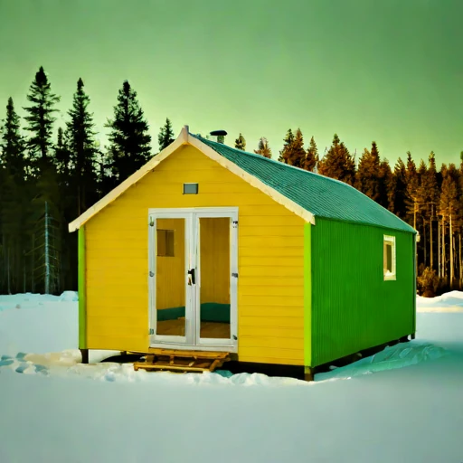 A firn-line bothy, photographed against a plain background