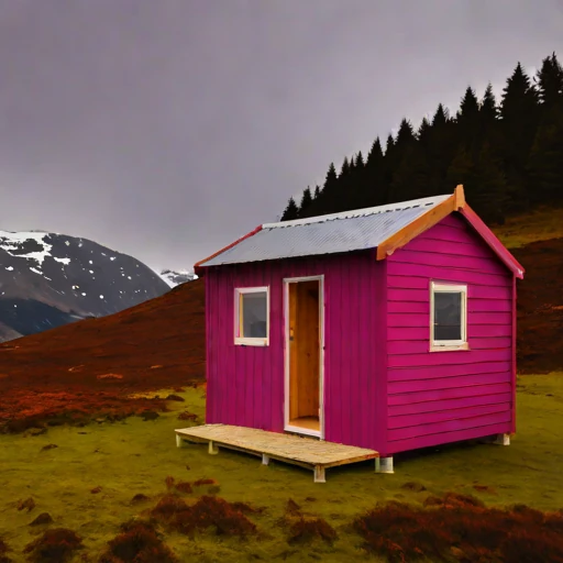 A firn-line bothy, photographed against a plain background