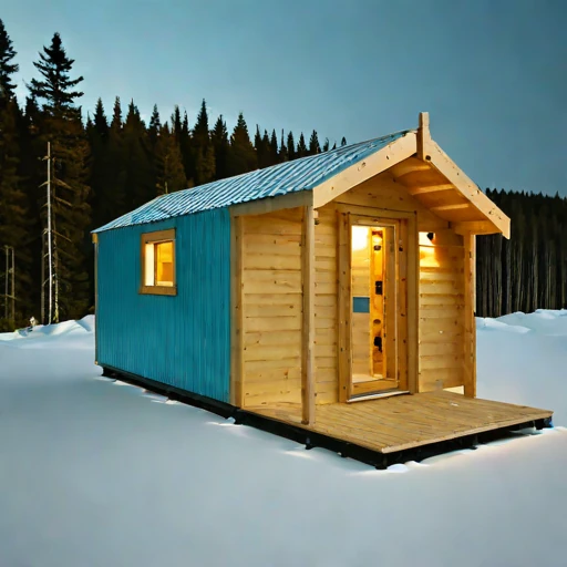 A firn-line bothy, photographed against a plain background