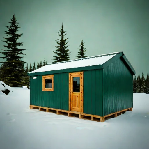 A firn-line bothy, photographed against a plain background