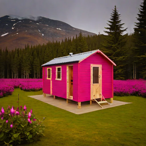 A firn-line bothy, photographed against a plain background