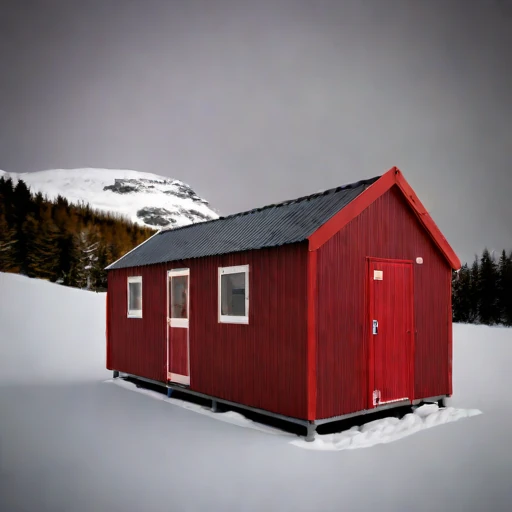 A firn-line bothy, photographed against a plain background