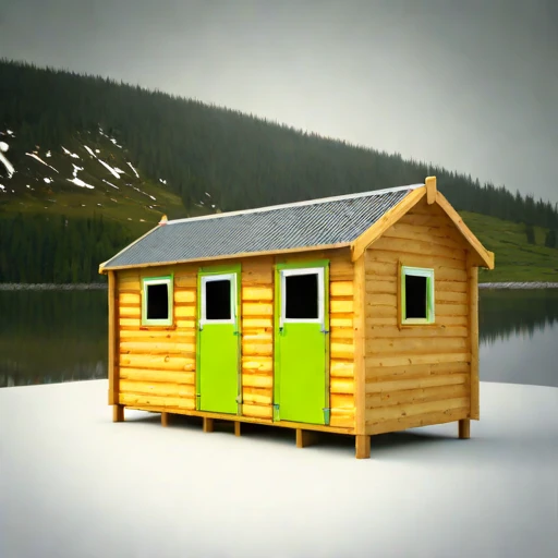 A firn-line bothy, photographed against a plain background