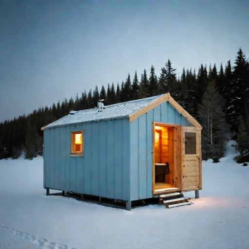 A firn-line bothy, photographed against a plain background