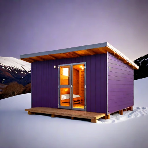A firn-line bothy, photographed against a plain background