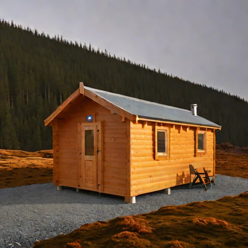 A firn-line bothy, photographed against a plain background