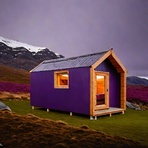 A firn-line bothy, photographed against a plain background