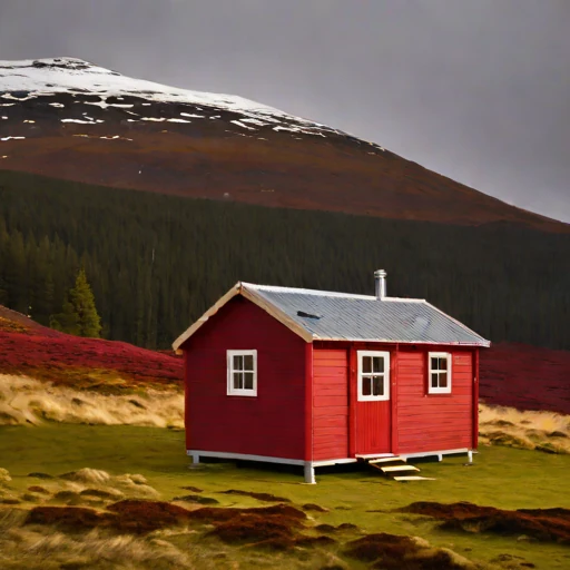 A firn-line bothy, photographed against a plain background