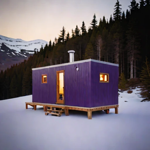 A firn-line bothy, photographed against a plain background