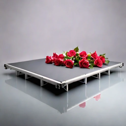 A fetch-limited pontoon stage, photographed against a plain background