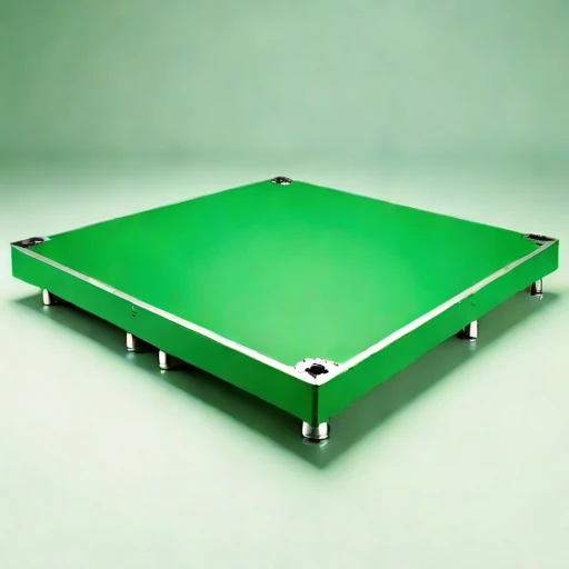 A fetch-limited pontoon stage, photographed against a plain background