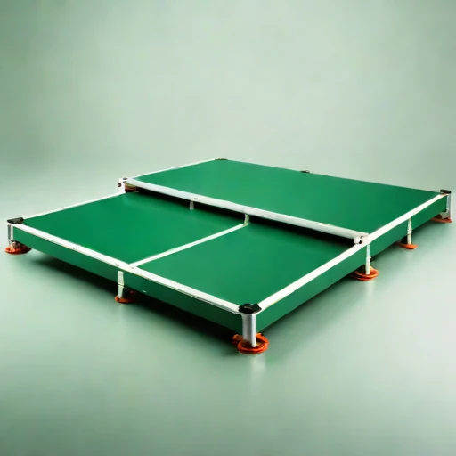 A fetch-limited pontoon stage, photographed against a plain background