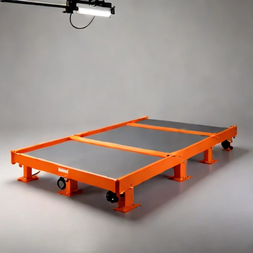 A fetch-limited pontoon stage, photographed against a plain background