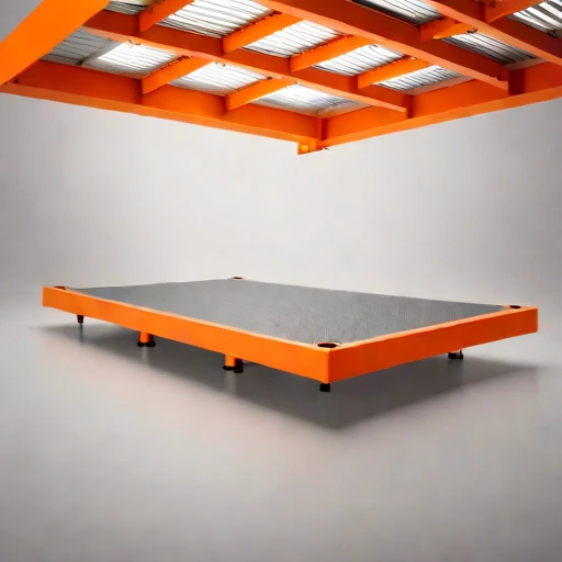 A fetch-limited pontoon stage, photographed against a plain background