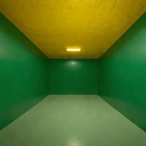 A flowstone-lined undercroft workshop, photographed against a plain background