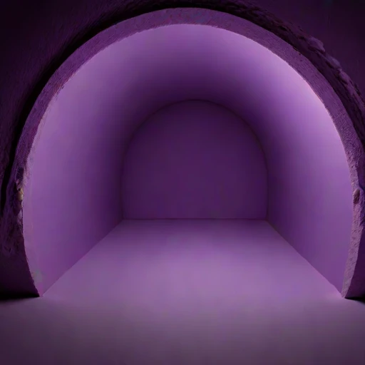 A flowstone-lined undercroft workshop, photographed against a plain background