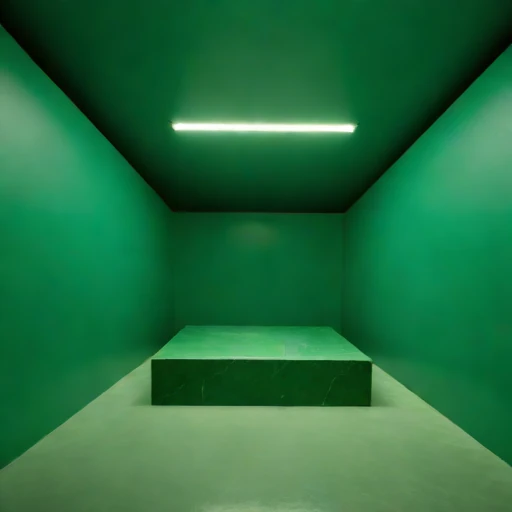 A flowstone-lined undercroft workshop, photographed against a plain background