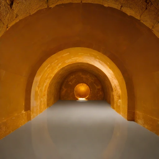 A flowstone-lined undercroft workshop, photographed against a plain background