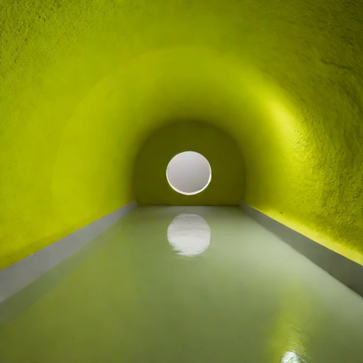 A flowstone-lined undercroft workshop, photographed against a plain background