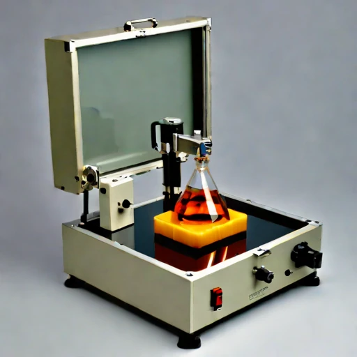 A firn-probe calibration bench, photographed against a plain background