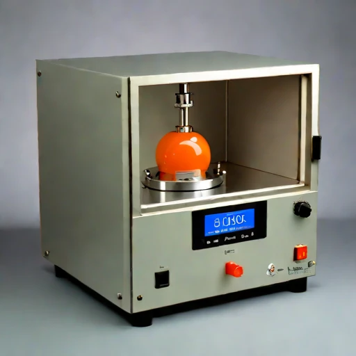A firn-probe calibration bench, photographed against a plain background