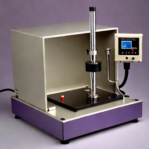 A firn-probe calibration bench, photographed against a plain background