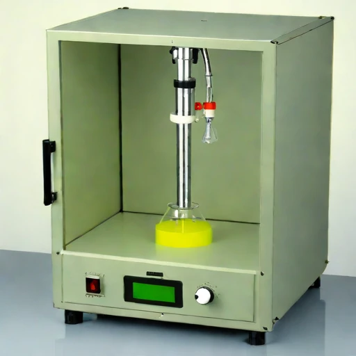 A firn-probe calibration bench, photographed against a plain background