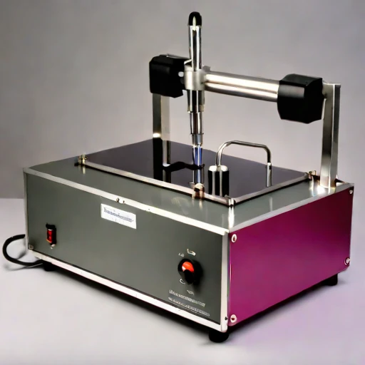 A firn-probe calibration bench, photographed against a plain background