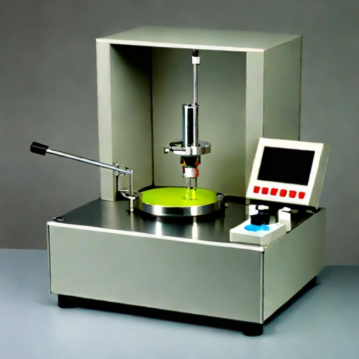 A firn-probe calibration bench, photographed against a plain background
