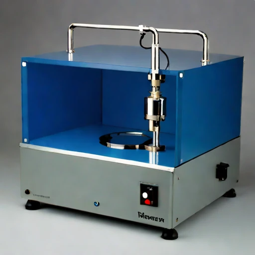 A firn-probe calibration bench, photographed against a plain background