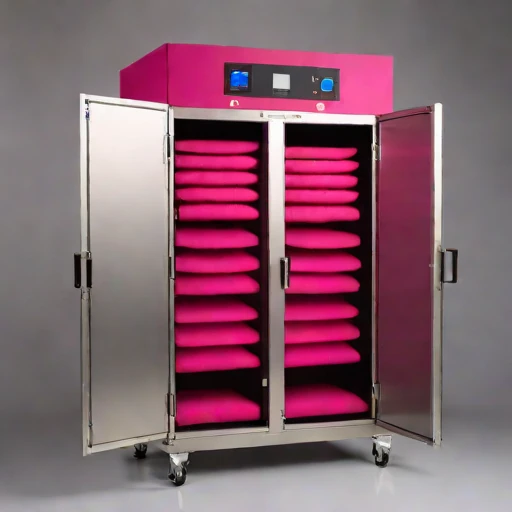 A falling-rate belt dryer, photographed against a plain background